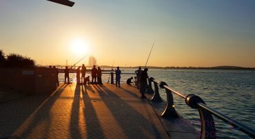 Fishing on Abu Dhabi Corniche