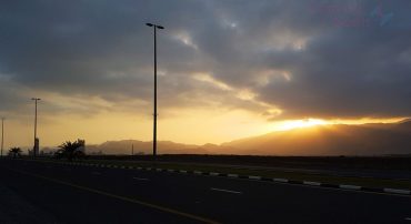 Rainy weather on the way to Al Ain