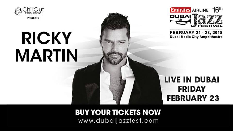 Emirates Airline Dubai Jazz Festival 2018 feat. Ricky Martin - Coming Soon in UAE   