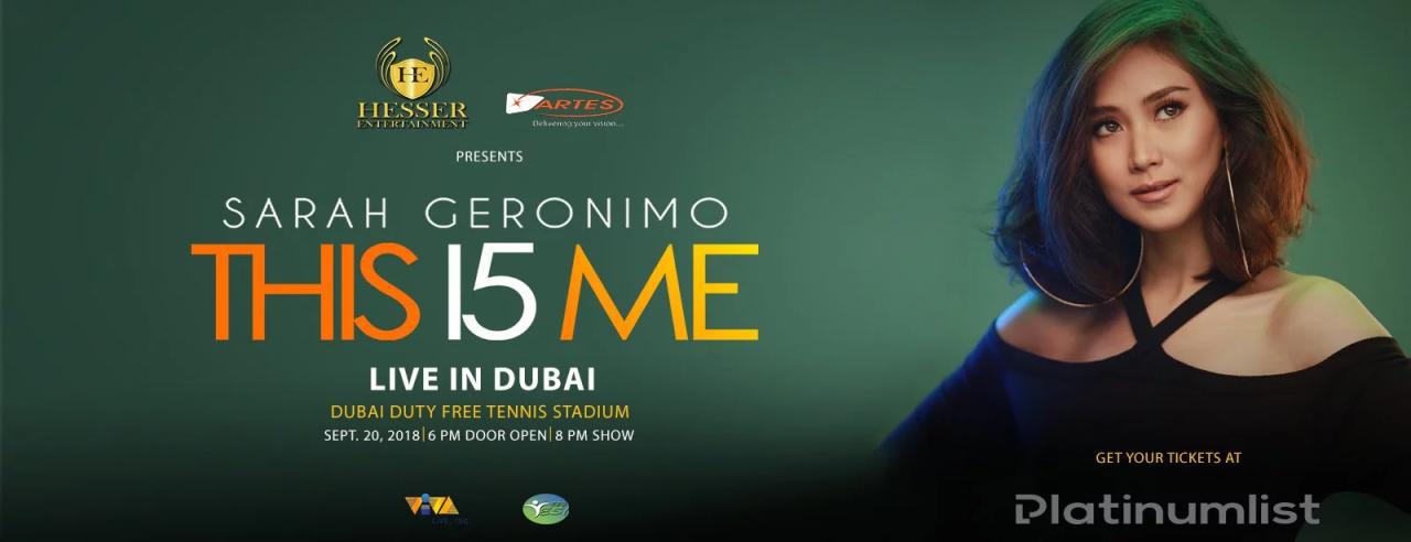 Sarah Geronimo Live in Dubai - Coming Soon in UAE   