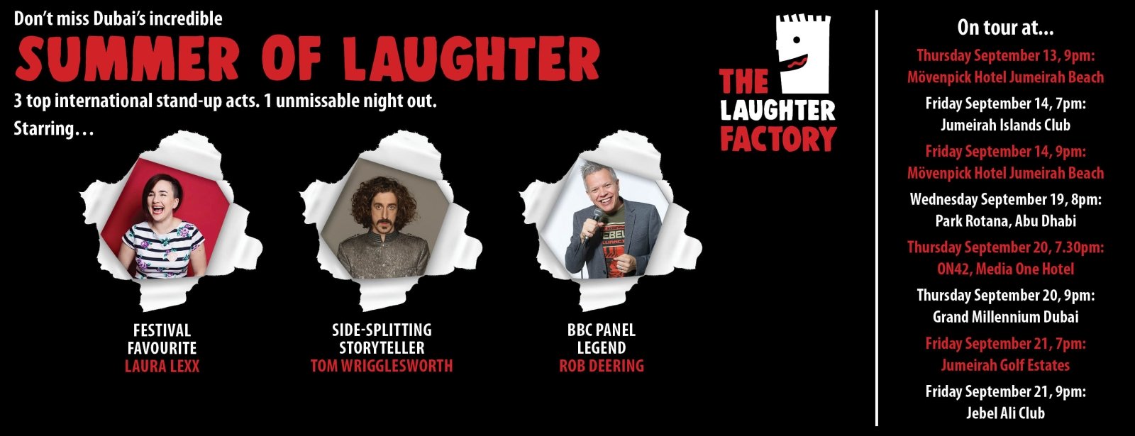 Summer of Laughter from the Laughter Factory - Coming Soon in UAE   