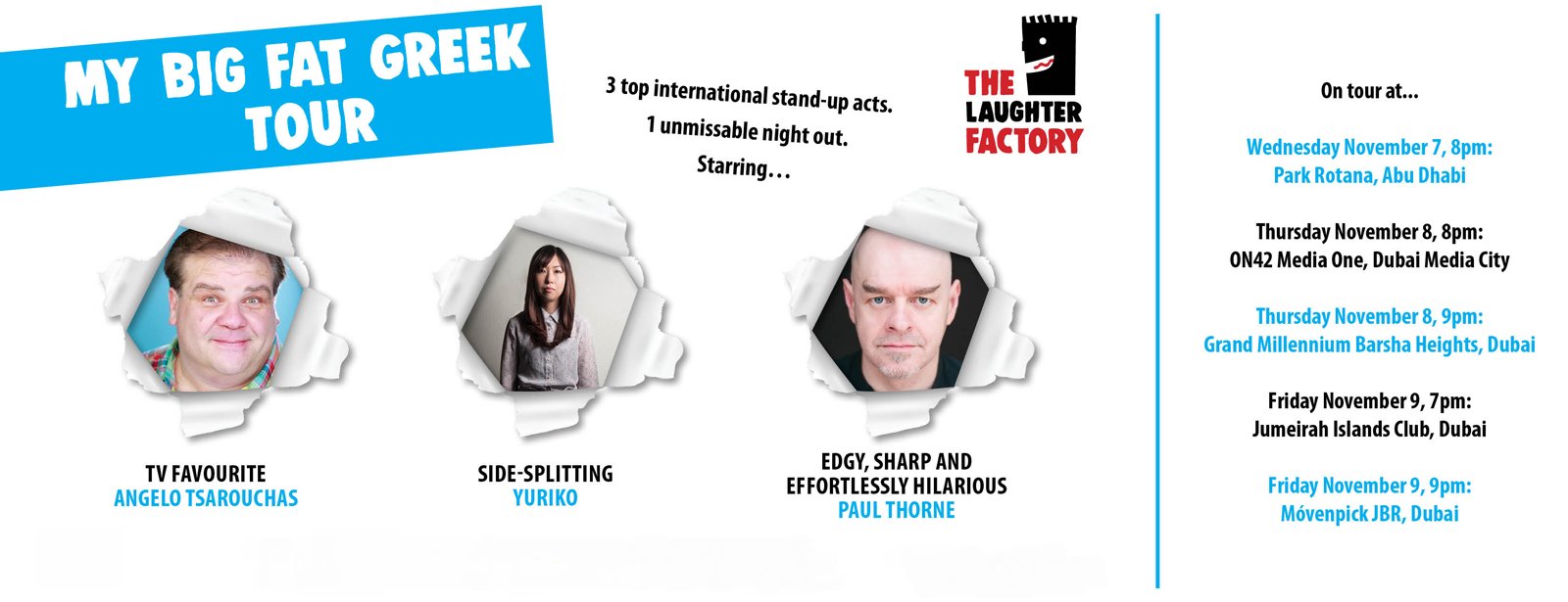 My Big Fat Greek Tour – The Laughter Factory - Coming Soon in UAE   