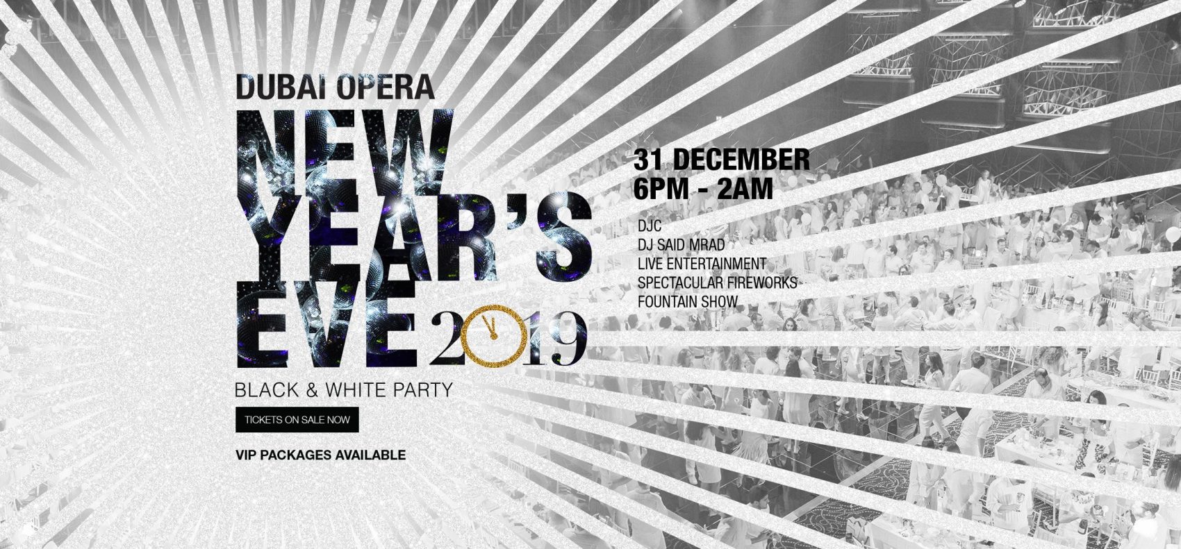 New Year’s Eve Black and White Party at the Dubai Opera - Coming Soon in UAE   