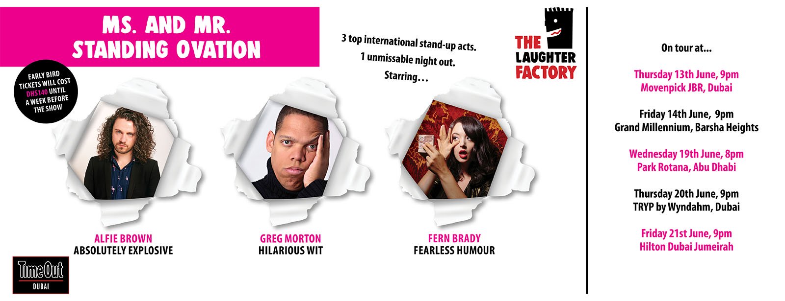 The Laughter Factory: Ms. & Mr Standing Ovation Tour - Coming Soon in UAE   