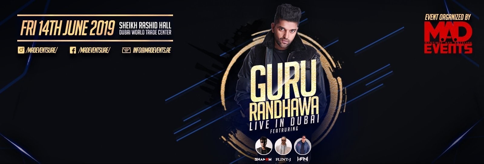 Guru Randhawa Concert at the Dubai World Trade Centre - Coming Soon in UAE   