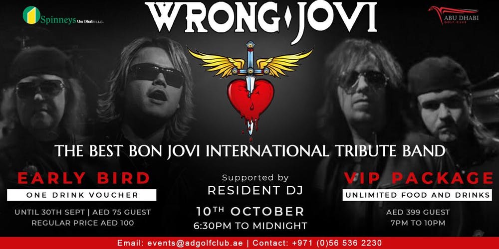 A Tribute to Bon Jovi by Wrong Jovi - Coming Soon in UAE   