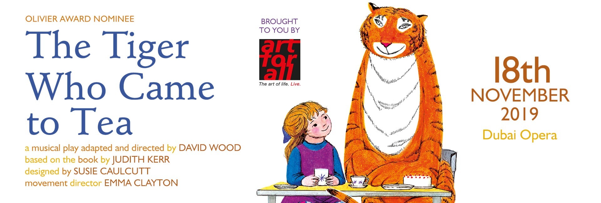 The Tiger Who Came To Tea at the Dubai Opera - Coming Soon in UAE   