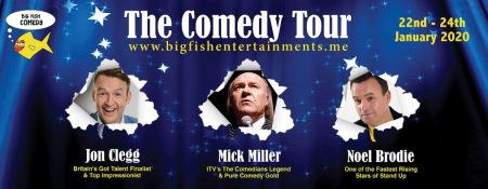 Big Fish Comedy presents Jon Clegg, Mick Miller, Noel Brodie - Coming Soon in UAE   