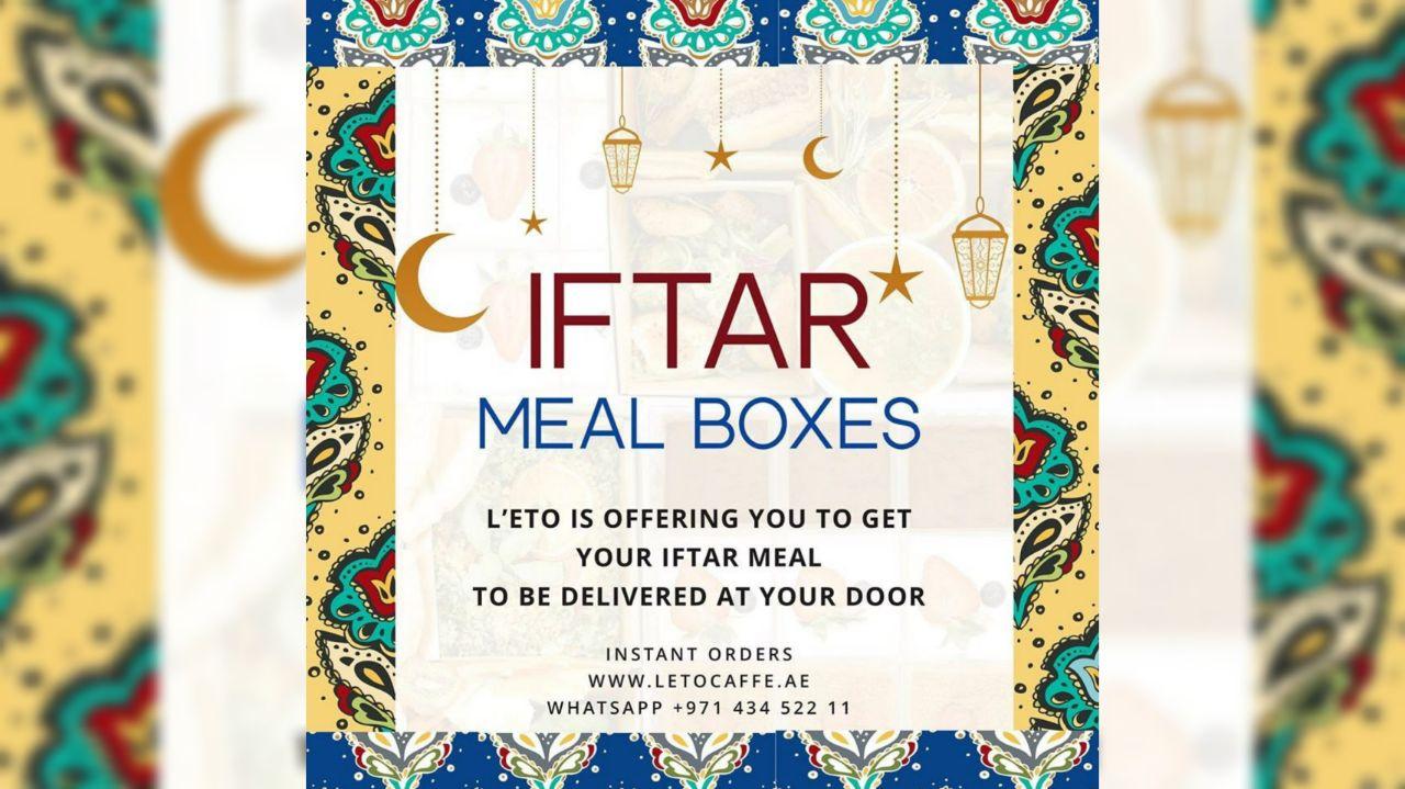 Iftar Meal Boxes from L’ETO - Coming Soon in UAE   