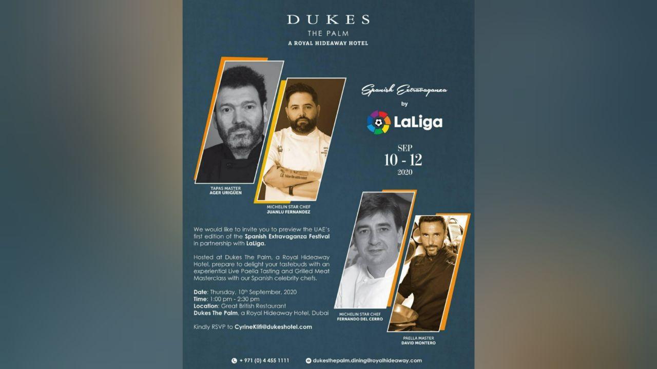 Spanish Extravaganza at Dukes The Palm - Coming Soon in UAE   