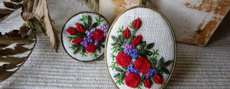 Floral Embroidery Wall Hanging - Coming Soon in UAE   