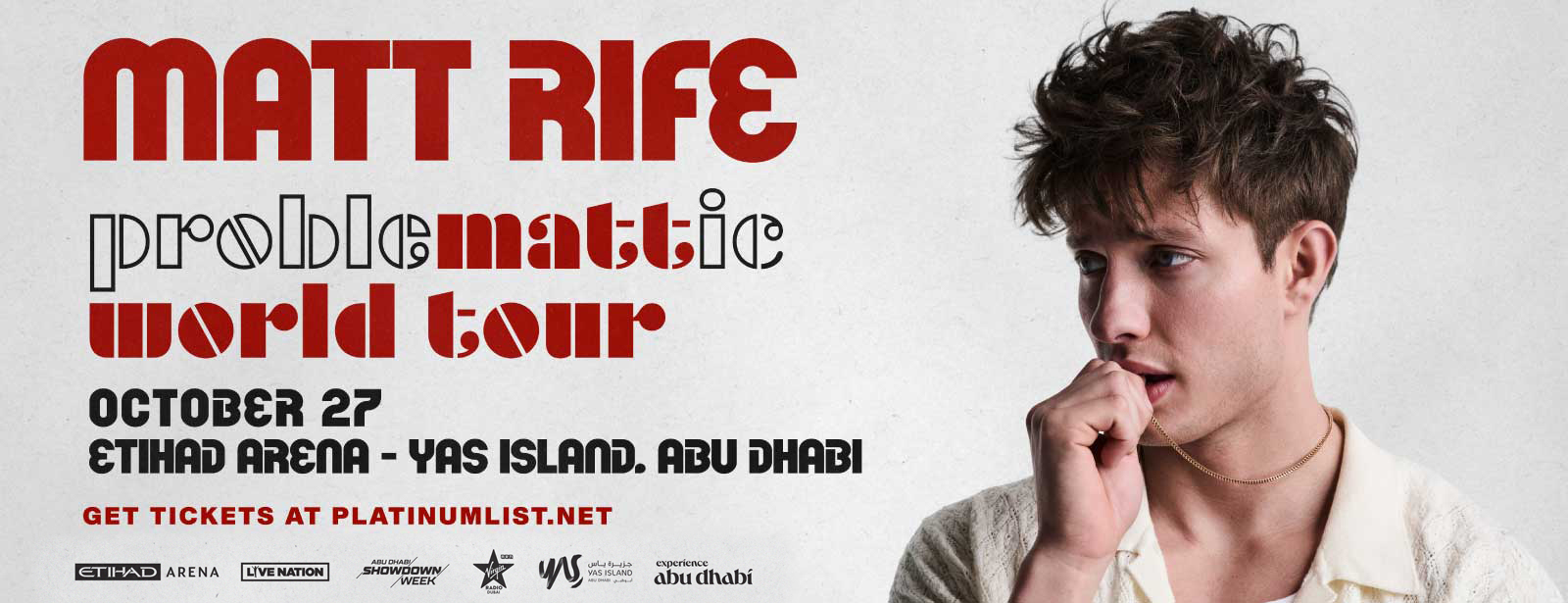 Matt Rife: ProbleMATTic at Etihad Arena in Abu Dhabi - Coming Soon in UAE   